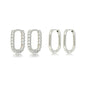 Zilveren oorringen set