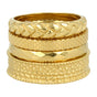 Goldene Ringset - 4 verschiedene Ringe - stilvoller Look