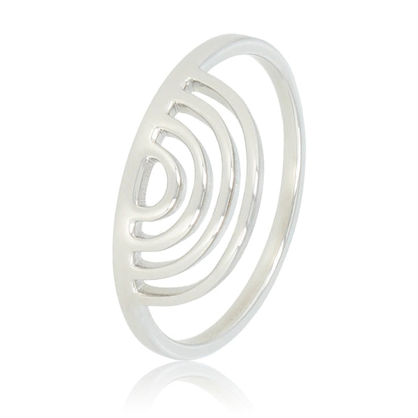 Sierlijke ring - Uniek design - Stainless steel halfronde bogen - My Bendel
