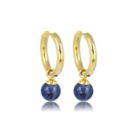 Sodalite Gouden Oorringen: Elegantie in Blauw