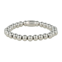 Edelstahlarmband mit 8mm glänzenden Perlen