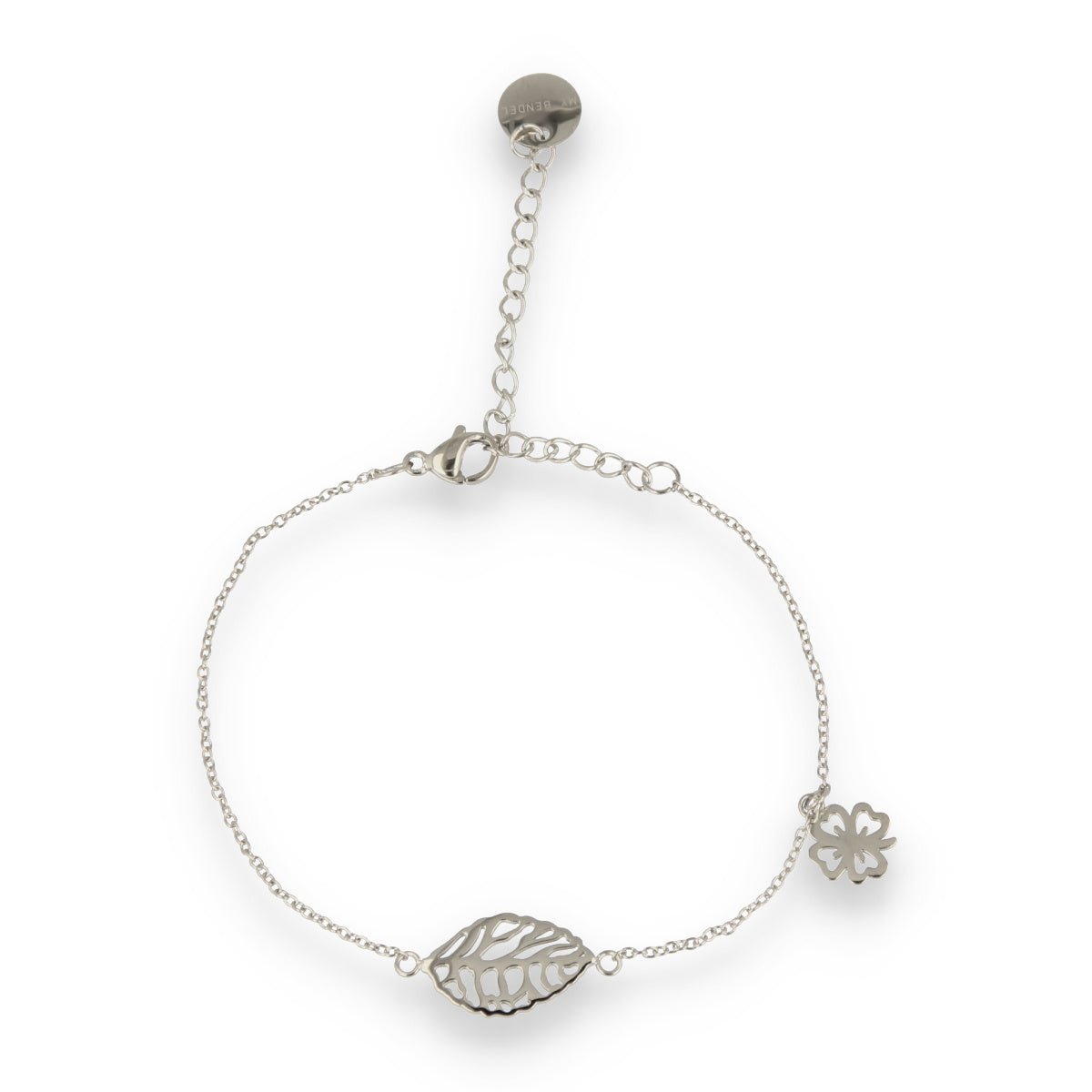 Stainless steel Geluksarmband met Klaver Bedel - My Bendel