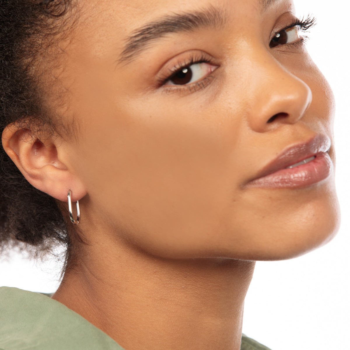 Stijlvolle zilveren en edelstalen oorringen 18x2 mm - My Bendel