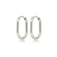 Stijlvolle zilveren en edelstalen oorringen 18x2 mm