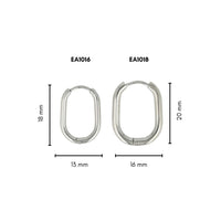 Stijlvolle zilveren en edelstalen oorringen 18x2 mm - My Bendel