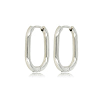 Stijlvolle Zilveren en Edelstalen Oorringen Set