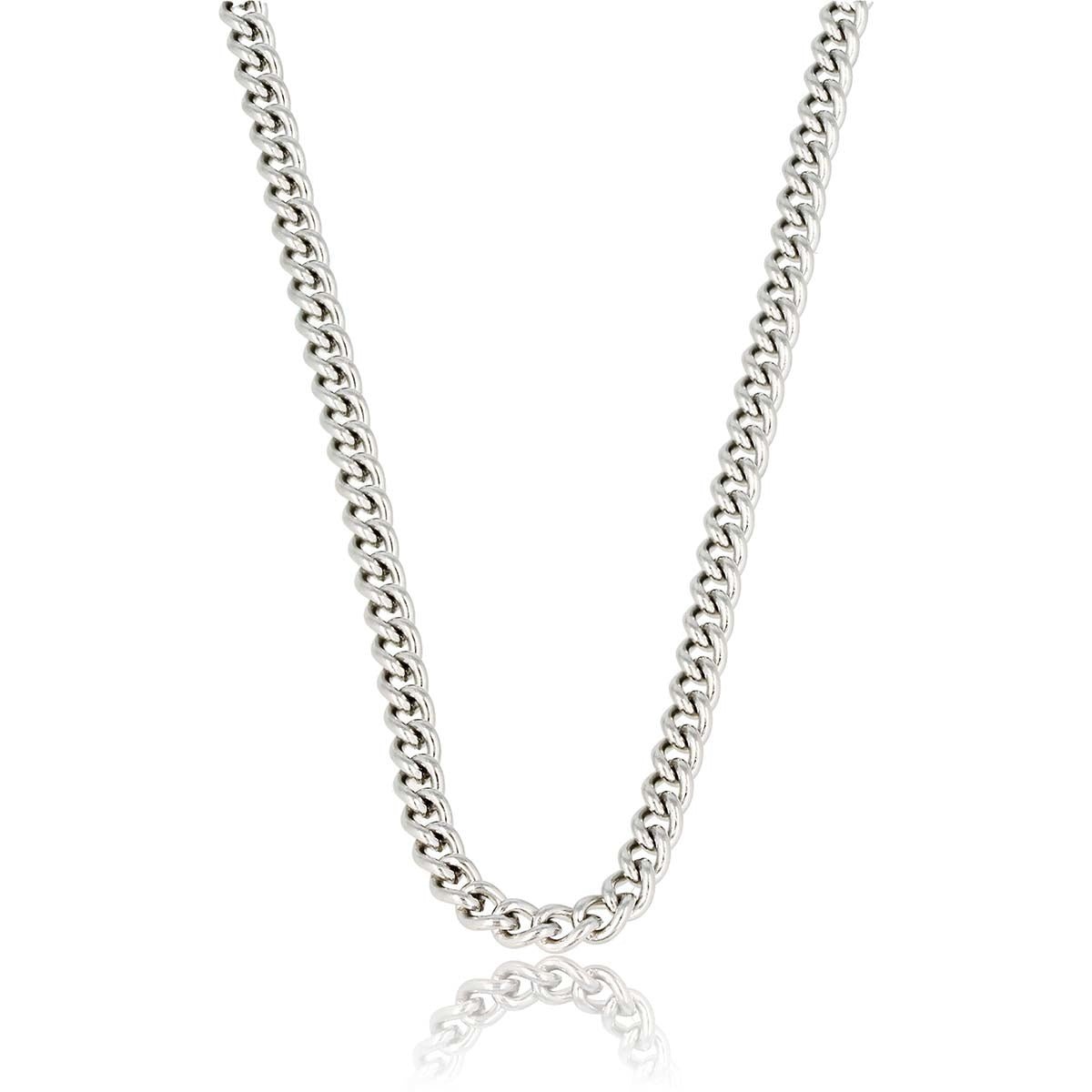 Stoere zilveren ketting met 4 mm grove schakels - My Bendel