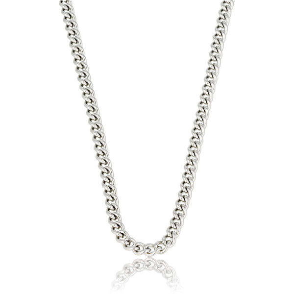 Stoere zilveren ketting met 4 mm grove schakels - My Bendel