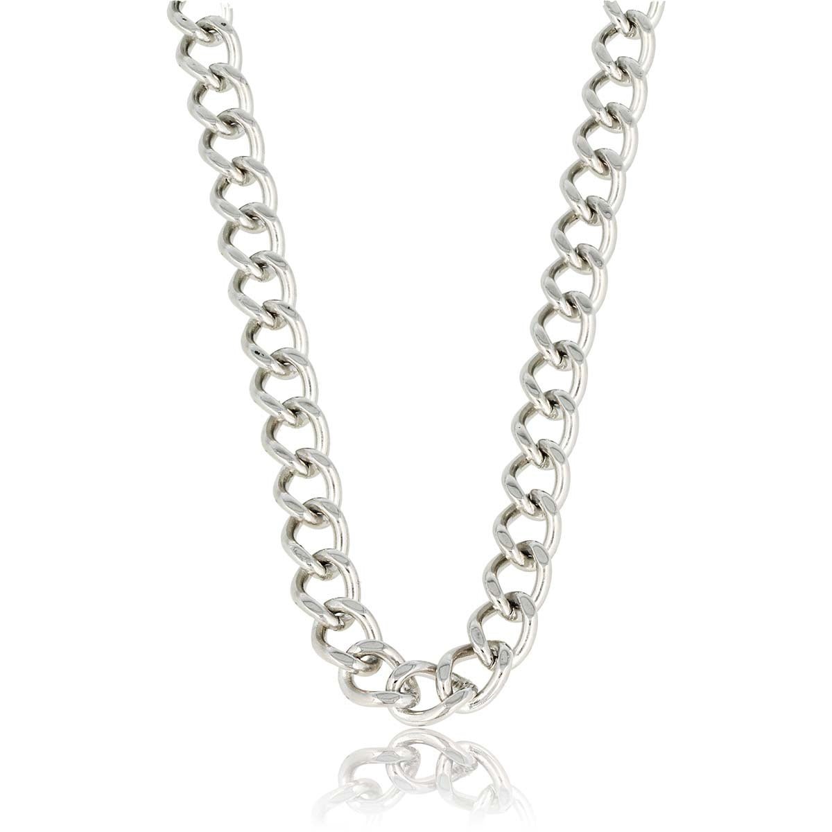 Stoere zilveren ketting met 6 mm grove schakels - My Bendel