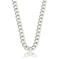 Stoere zilveren ketting met 6 mm grove schakels