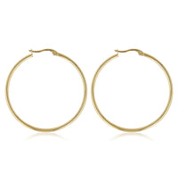 Stralende Gouden Cirkel Oorring 40mm