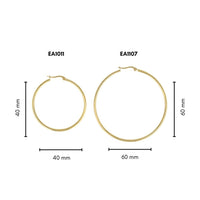 Stralende Gouden Cirkel Oorring 40mm - My Bendel