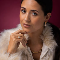Stralende gouden kralenketting met zirkonia - My Bendel