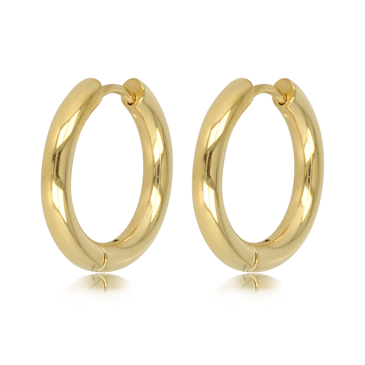 Stralende Gouden Oorring 30mm Elegantie - My Bendel