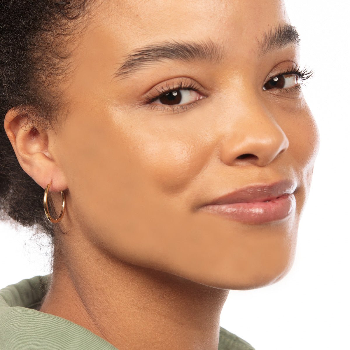 Stralende Gouden Oorring 30mm Elegantie - My Bendel