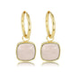 Stralende Gouden Oorring met Majestueuze Rose Quartz - My Bendel