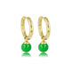 Stralende Gouden Oorringen met Green Agate Touch - My Bendel