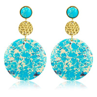 Stralende Oorbellen met Imperial Jasper en Maanbedel