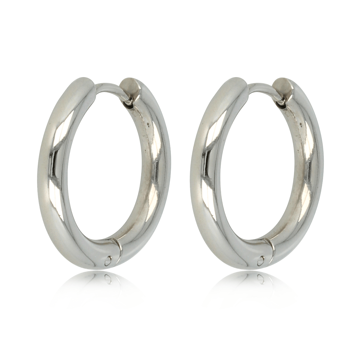 Stralende Stalen Oorring: Tijdloze Elegantie 30mm - My Bendel