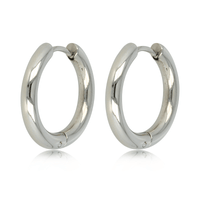 Stralende Stalen Oorring: Tijdloze Elegantie 30mm