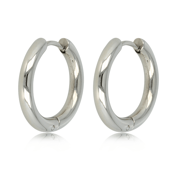 Stralende Stalen Oorring: Tijdloze Elegantie 30mm - My Bendel