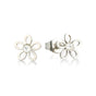 Stralende Zilveren Bloem Oorstekers met Kristalglans - My Bendel