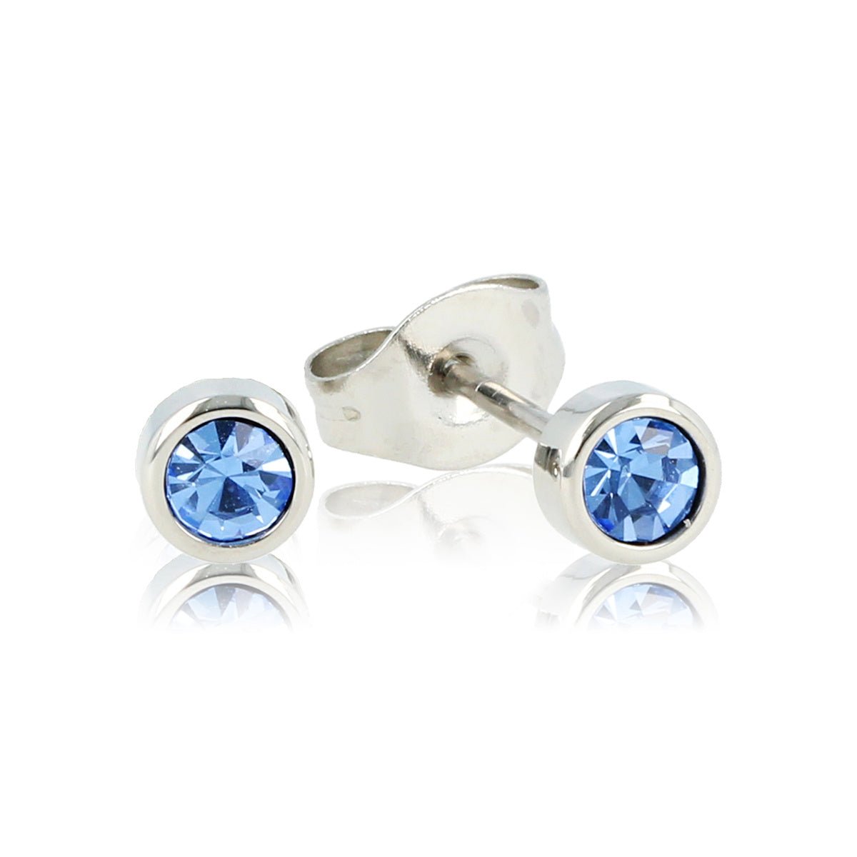 Stralende Zilveren Oorbellen met Saffier Zirkonia 4mm - My Bendel