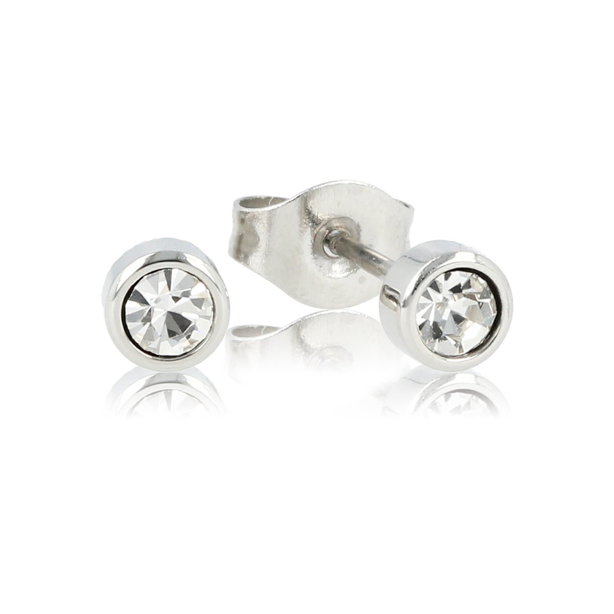 Stralende Zirkonia Oorbellen met Edelstalen Steker - My Bendel
