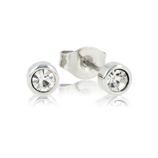 Stralende Zirkonia Oorbellen met Edelstalen Steker - My Bendel