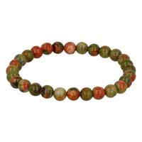 Unakite Edelsteen Armband - 6mm Kralen