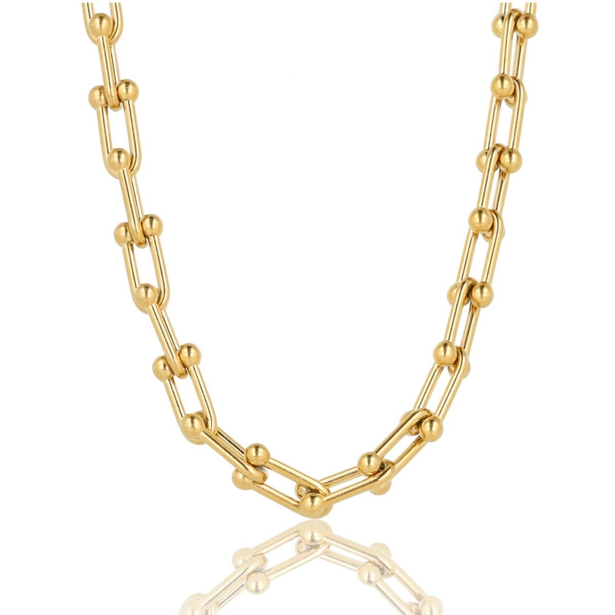 Unieke dames schakelketting met bolletjes - 40 cm - My Bendel