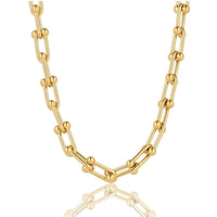 Unieke dames schakelketting met bolletjes - 40 cm