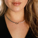 Zilveren Schakelketting met Rose Quartz Edelstenen