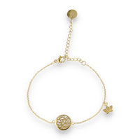 Verstelbare Gouden Armband met Lotusbloem Bedel