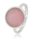 Zilveren ring met ronde Rhodonite - moderne stijlvolle look