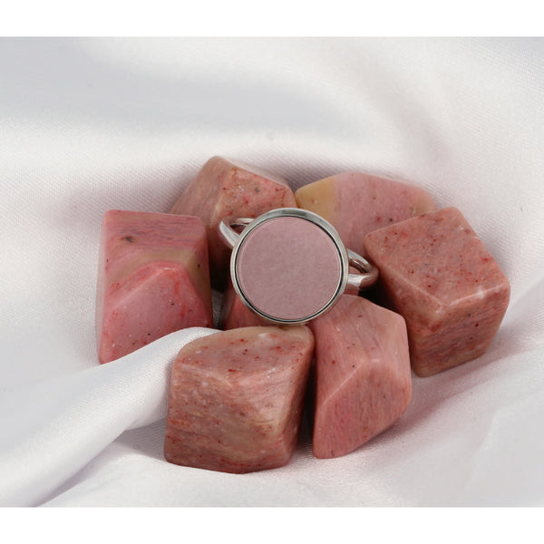 Zilveren ring met Rhodonite - inclusief losse edelsteen