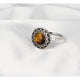 Vintage zilveren ring - Tiger Eye edelsteen - lichtreflectie
