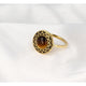 Vintage gouden ring - Tiger Eye edelsteen - unieke reflectie