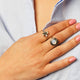 Ring zilver met kristalstenen - elegant en stijlvol ontwerp