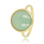 Gouden ring - groene Fluorite - zelfvertrouwen & focus
