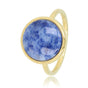 Gouden ring - lapis lazuli edelsteen - 14K gold plated