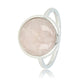 Silver ring - unique Rose Quartz gemstone - loving