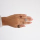 Zilveren ring - ronde Gold Sandstone - kracht en energie