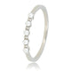 Minimalist silver ring - small white pearls