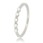 Minimalist silver ring - small white pearls