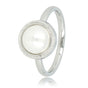 Silver vintage ring - White pearl - Timeless elegance