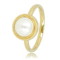 Golden vintage ring - White pearl - Timeless elegance