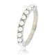Silver stacking ring - small white pearls - elegance