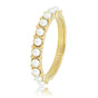 Golden stacking ring - small white pearls - timeless elegance