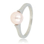 Silberner Ring - Große rosa Perle - Zeitlose Schönheit